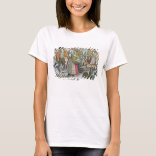 家きん市場(カラー版木、銅版、版画) Tシャツ