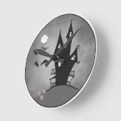 家こうもり墓石 ラウンド壁時計 (傾斜)