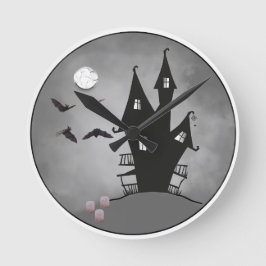家こうもり墓石 ラウンド壁時計