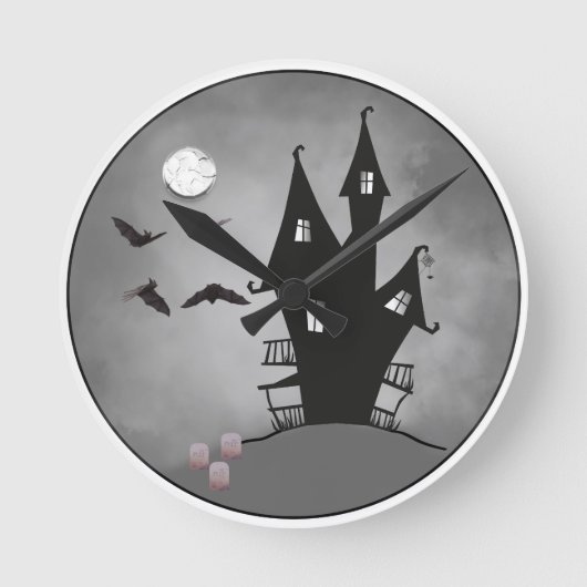家こうもり墓石 ラウンド壁時計 (正面)