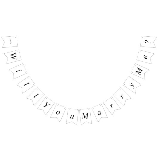 家であなたにプロポーズ　結婚してくれる？ バンティングフラッグ (全)