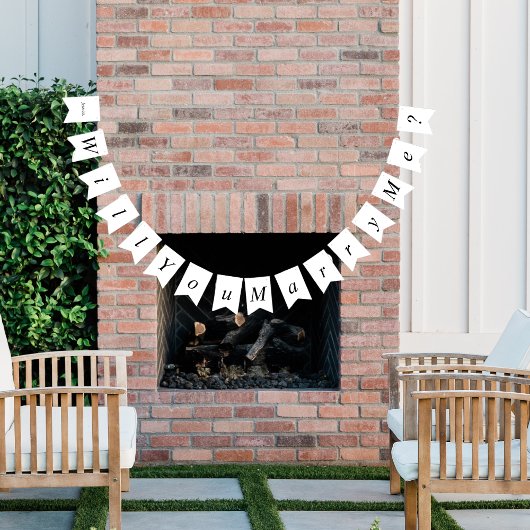 家であなたにプロポーズ　結婚してくれる？ バンティングフラッグ