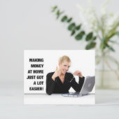 「家でお金を稼ぐ」はがき ポストカード (スタンド正面)