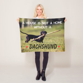 家ではない家庭のダシュンドッグ フリースブランケット