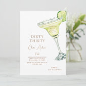 家でマルガリータパーティー Dirty 30 誕生日 招待状 (スタンド正面)