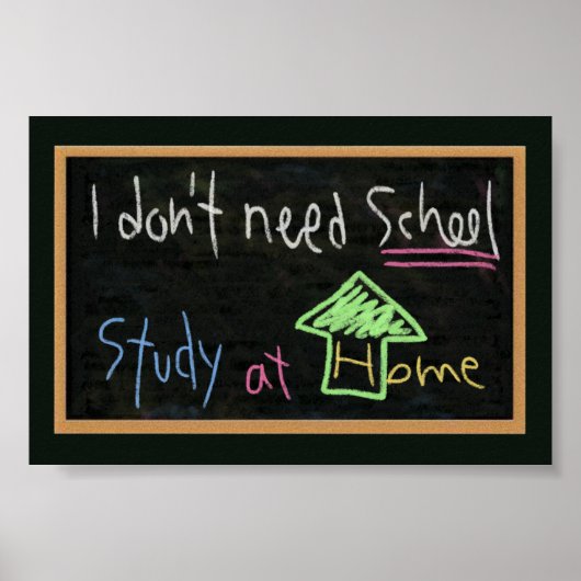 家で学校や勉強は要らない ポスター (正面)
