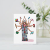 「家で尋ねる」 ポストカード (スタンド正面)