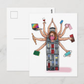 「家で尋ねる」 ポストカード (正面/裏面)