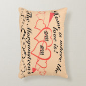 家とは、愛は家名と恋人のイニシャル アクセントクッション (正面(垂直))