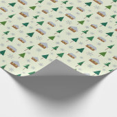 家とモミの木のラッピング紙 ラッピングペーパー (角)