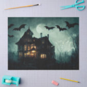 家と幽霊のよく出るこうもりの切り離し 薄葉紙 (クラフト)