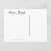 家と月付きのデコクリスマスのはがき シーズンポストカード (裏面)