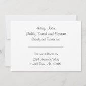 家と木の新しい住所フラットアナウンスメントカード 案内状 (裏面)