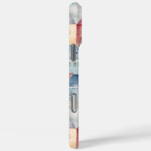 家と水の色のシームレスなパターン Case-Mate iPhoneケース (裏面 / 右)