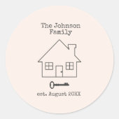 家と鍵ファミリーホームカスタム名 ラウンドシール (正面)