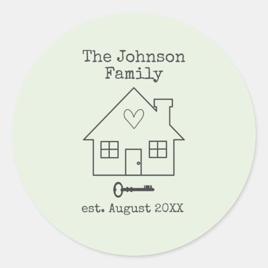 家と鍵ファミリーホームカスタム名 ラウンドシール (正面)