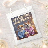 家にいてポップコーンを注文しよう。かわいい犬の漫画を観よう フェイバーバッグ (クリップ留めされた状態)