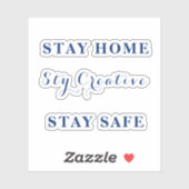 家にいて、クリエイティブ滞在、安全。 シール (シート)