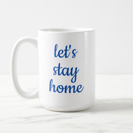 「家にいよう」コーヒーマグ コーヒーマグカップ (左)