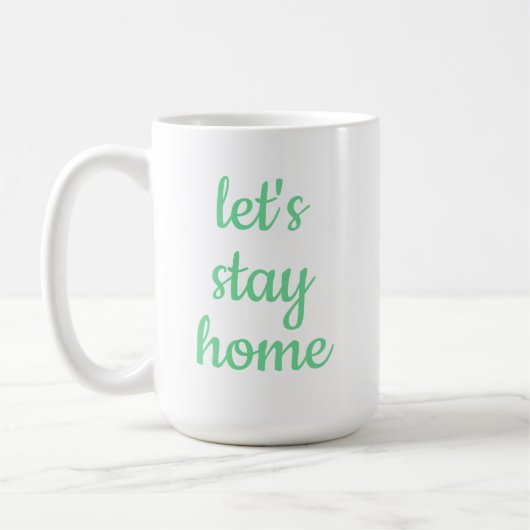 「家にいよう」コーヒーマグ コーヒーマグカップ (左)