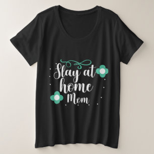 家にいるママ プラスサイズTシャツ
