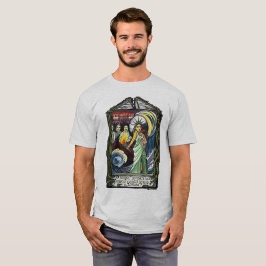 家によって分けられるワイシャツ Tシャツ (正面フル)