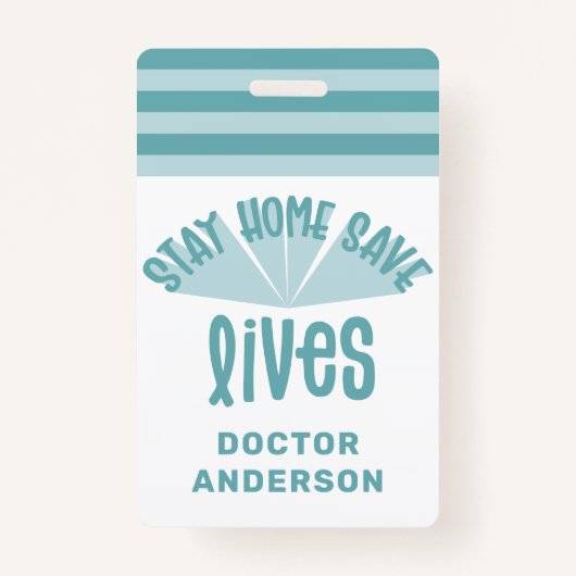 家に住む救青いカラフルギフト バッジ (裏面)