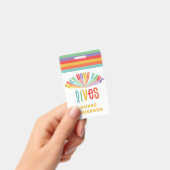 家に住救み虹のカラフル贈り物 バッジ (Handheld)