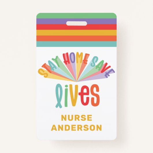 家に住救み虹のカラフル贈り物 バッジ (裏面)