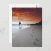 家に向かう ポストカード (正面/裏面)