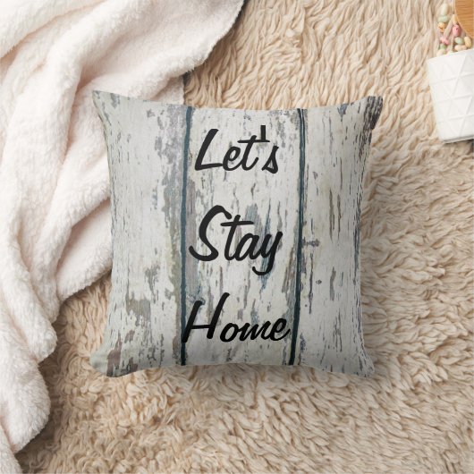 "家に居よう" クッション (ブランケット)