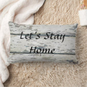 "家に居よう" ランバークッション (ブランケット)