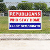 家に居る共和党員は人気があるな民主党員を選びます 横断幕 (インサイチュ)