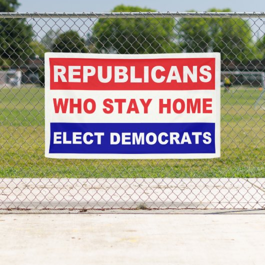 家に居る共和党員は人気があるな民主党員を選びます 横断幕 (インサイチュ)