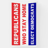 家に居る共和党員は人気があるな民主党員を選びます 横断幕 (縦)