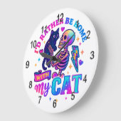 家に帰りたい.... ラージ壁時計 (傾斜)