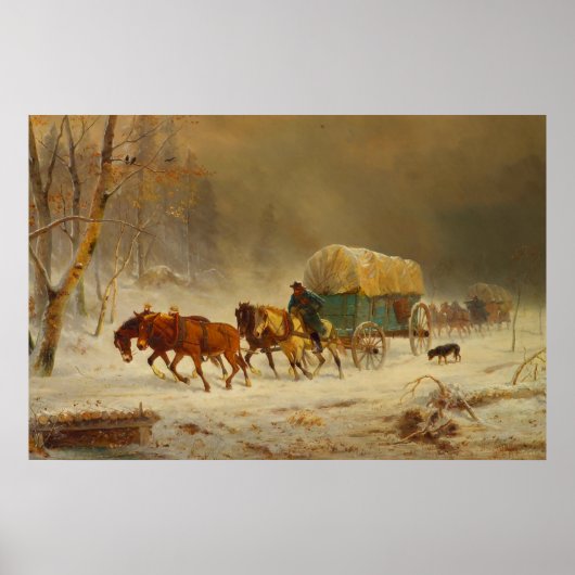 家に帰る雪の嵐に勇敢な先駆者たち ポスター (正面)