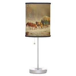 家に帰る雪の嵐に勇敢な先駆者