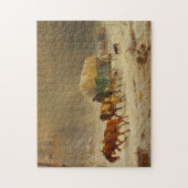 家に帰る雪の嵐に勇敢な先駆者 ジグソーパズル (縦)