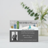 家に帰る グレイ ポストカード (スタンド正面)