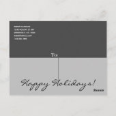 家に帰る グレイ ポストカード (裏面)