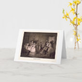 家に歓迎されている内戦の兵士 カード (黄色い花)