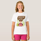 家に残って本を読読む Tシャツ (正面フル)