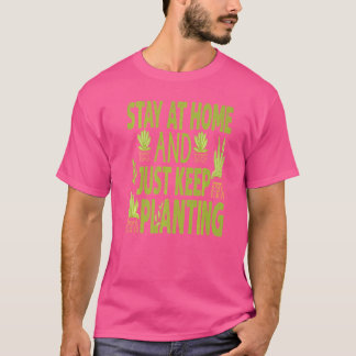 家に滞在し、単に植え保付けの植物 Tシャツ