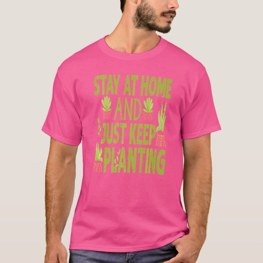 家に滞在し、単に植え保付けの植物 Tシャツ (正面)