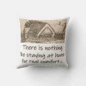 家に留まることほど何もない – ホーム引用文 クッション (裏面)