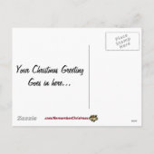 家に雪が降り、クリスマスツリーが降った シーズンポストカード (裏面)