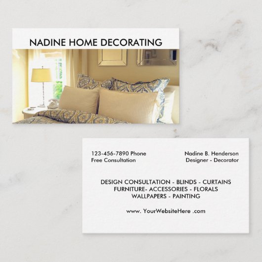 家に飾ること 名刺 (正面/裏面)