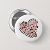 家のお母さんのハート 缶バッジ (正面&裏面)