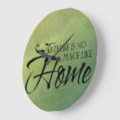 家のような場所がありません ラージ壁時計 (傾斜)